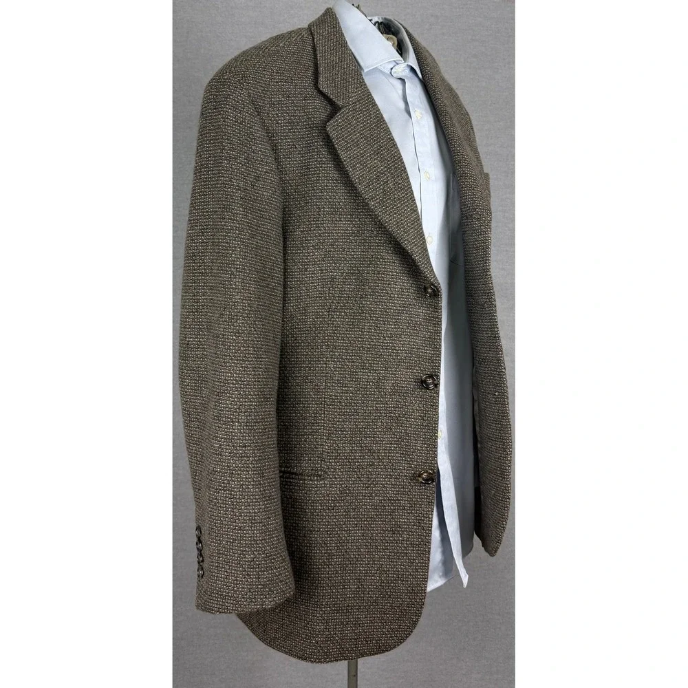 Hugo Boss Einstein 100% Cashmere Blazer Brown Colombo Tweed Sport Coat Mens 40R
